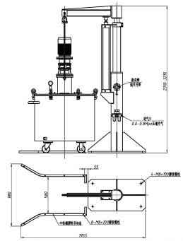 紅運機械鋰電設備中轉罐示意圖