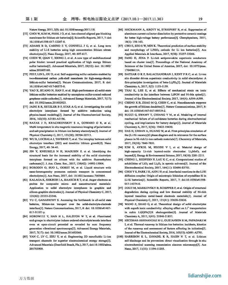 鋰電池百篇論文點評