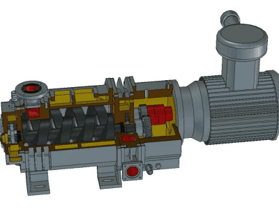 曌越真空 鋰電設備 臥式直連螺桿真空泵GLWZ系列圖2