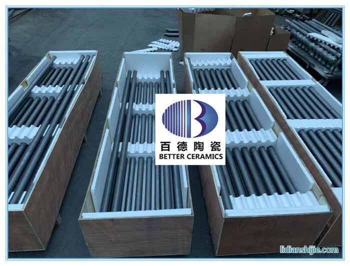 百德機械鋰電設備配件燒結爐碳化硅輥棒D40×27×2100